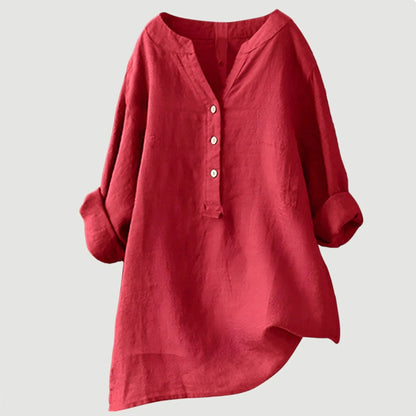 Chemise Elara en lin mélangé à boutons