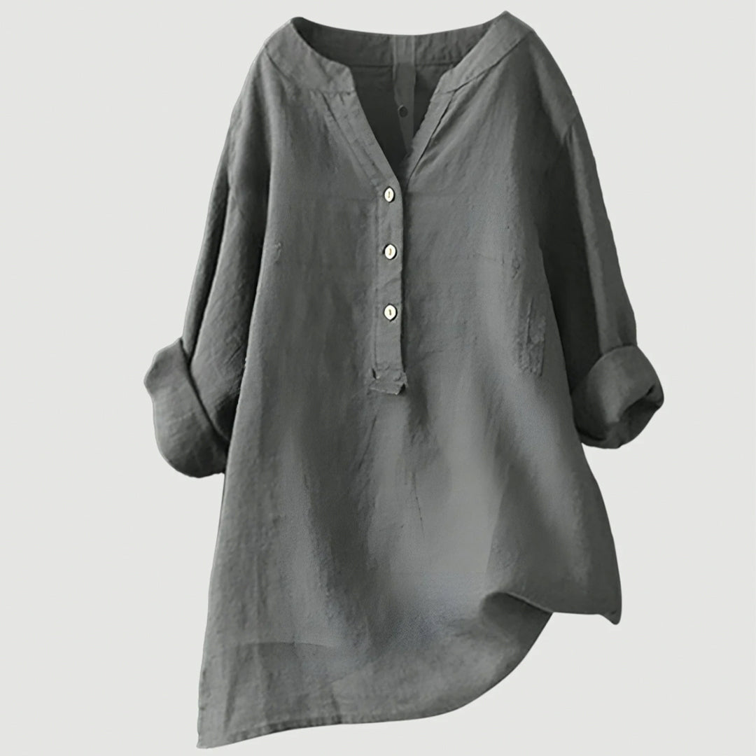 Chemise Elara en lin mélangé à boutons