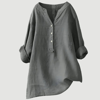 Chemise Elara en lin mélangé à boutons
