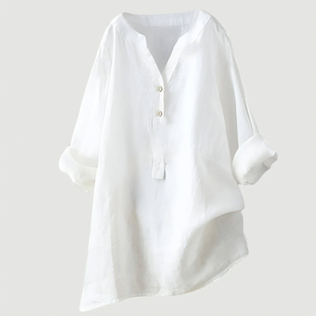 Chemise Elara en lin mélangé à boutons