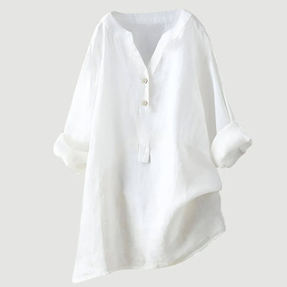 Chemise Elara en lin mélangé à boutons