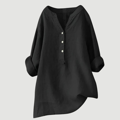 Chemise Elara en lin mélangé à boutons