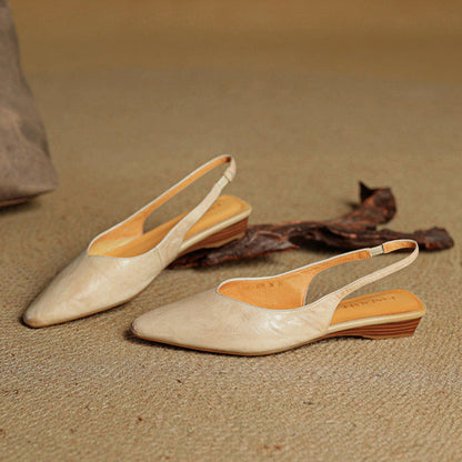 Escarpins à bride arrière Amélie en cuir véritable